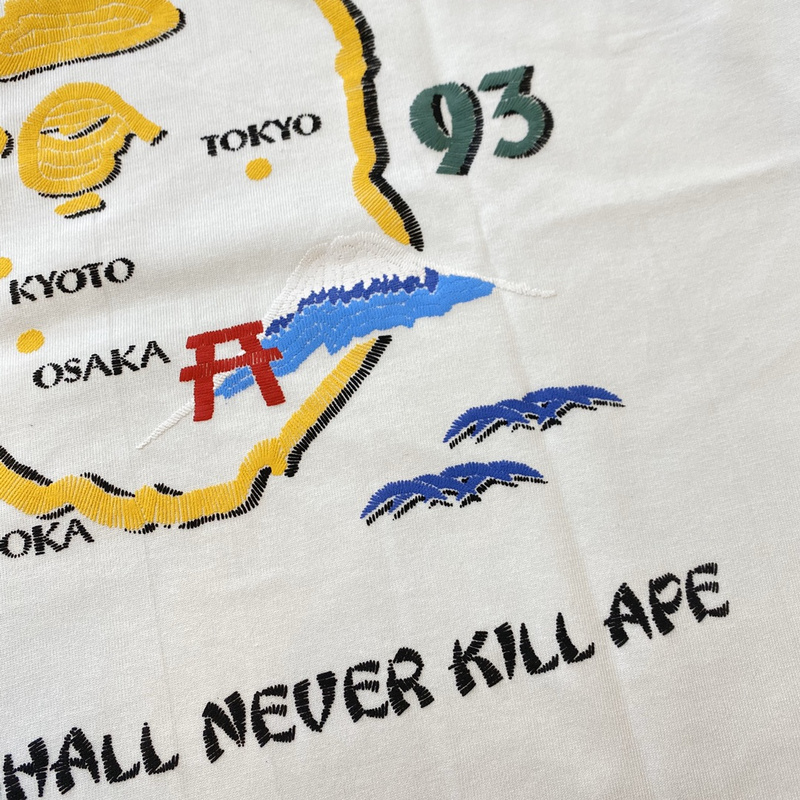 Футболка A Bathing Ape Map "White" фото № 4