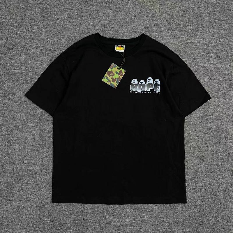 Футболка A Bathing Ape With Text Inscription And Logo "Black" фото № 3