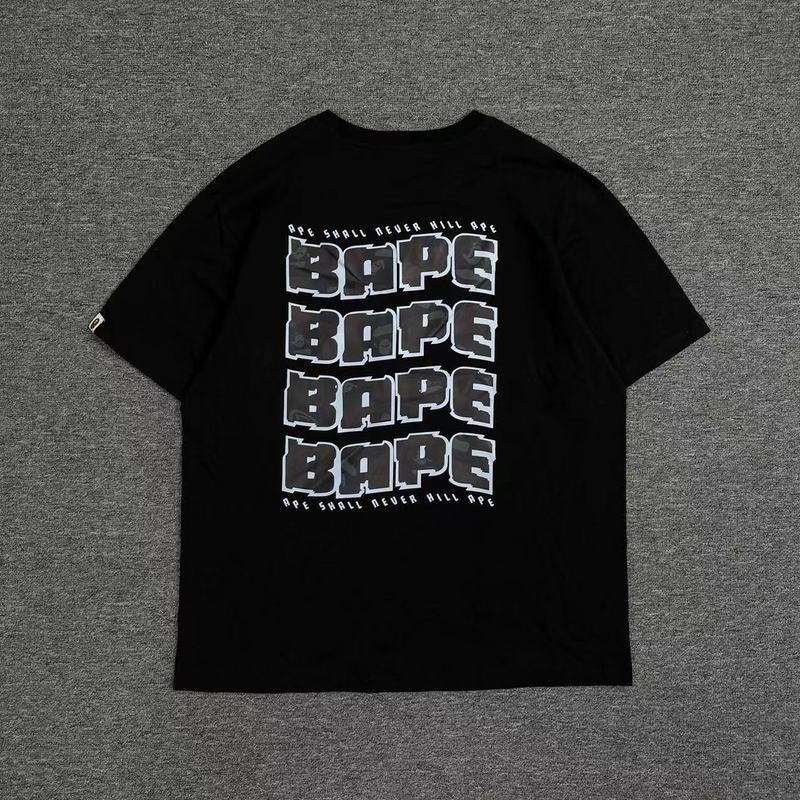Футболка A Bathing Ape With Text Inscription And Logo "Black" фото № 4