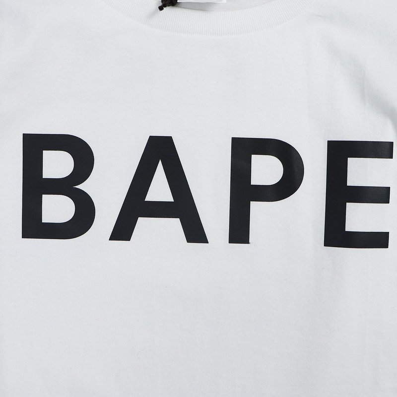 Футболка A Bathing Ape With Text - Bape "White" фото № 3