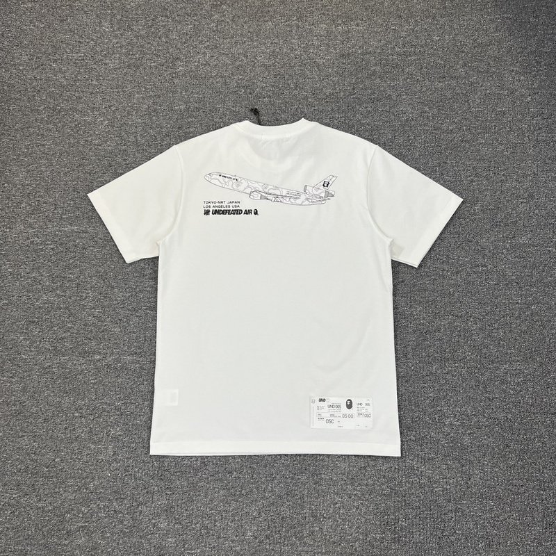 Футболка A Bathing Ape Print Airplane Flight "White/Green" фото № 5