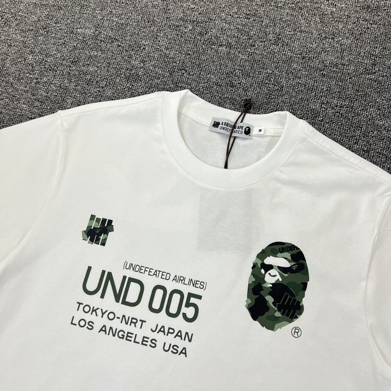 Футболка A Bathing Ape Print Airplane Flight "White/Green" фото № 2