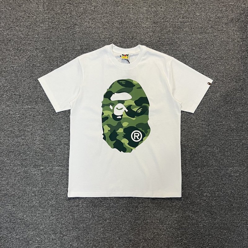 Футболка A Bathing Ape With Print On Both Sides "White/Green" фото № 5