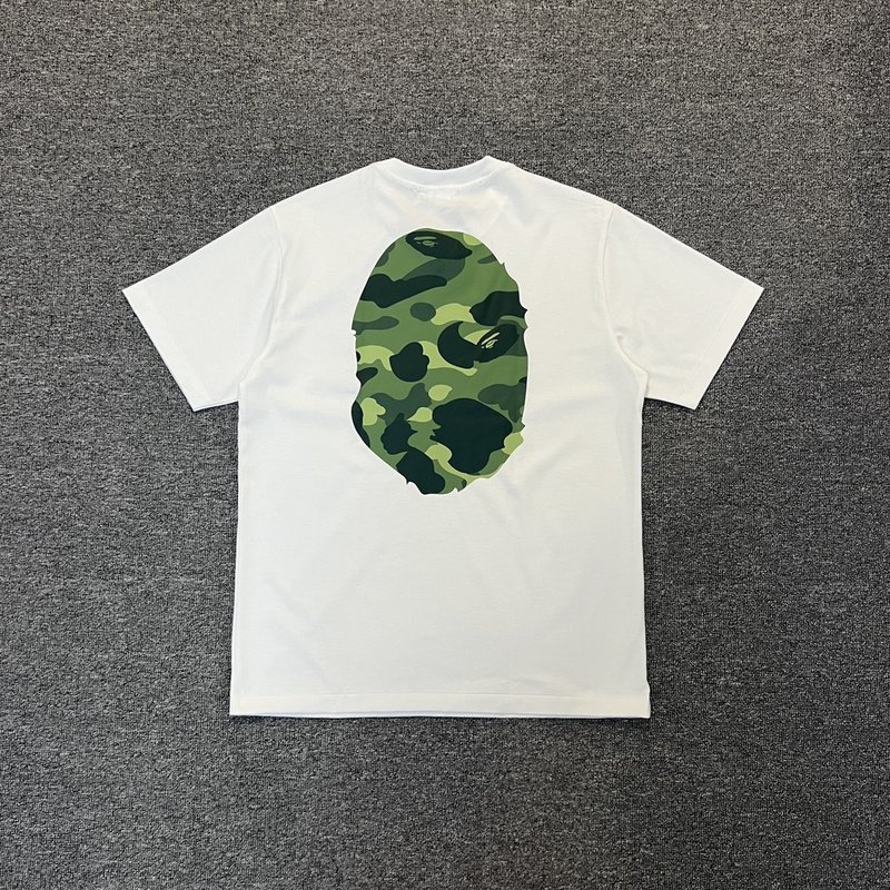 Футболка A Bathing Ape With Print On Both Sides "White/Green" фото № 6