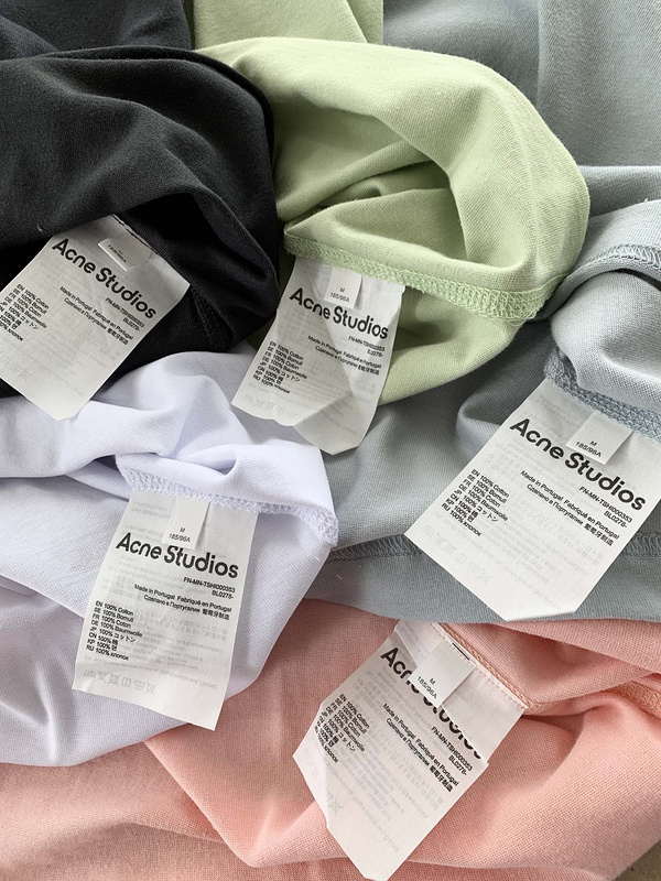 Футболка Acne Studios Short Sleeve Logo Text AS "Light pink" фото № 7