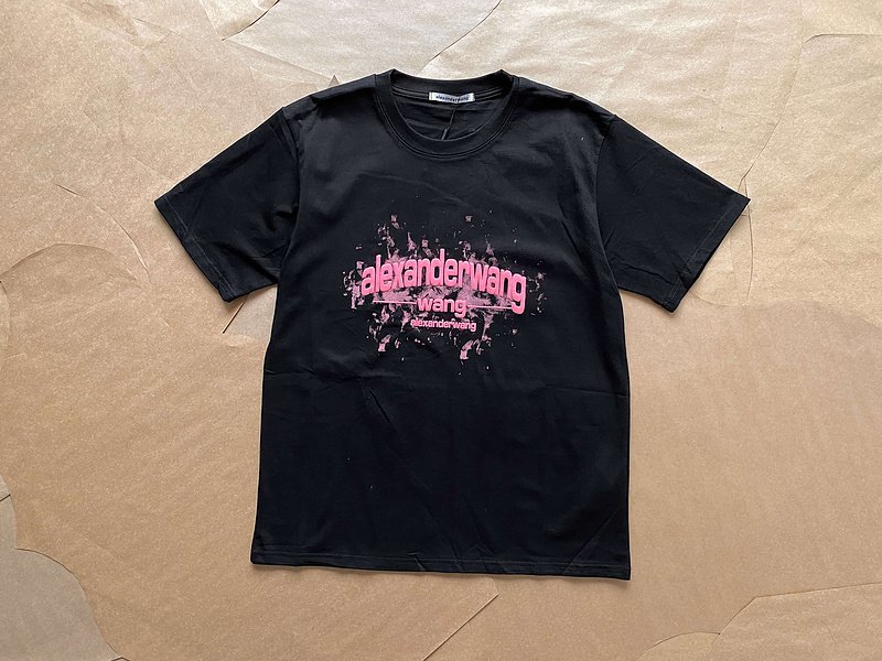 Футболка Alexander Wang Logo In Splashes Of Paint "Black" фото № 2