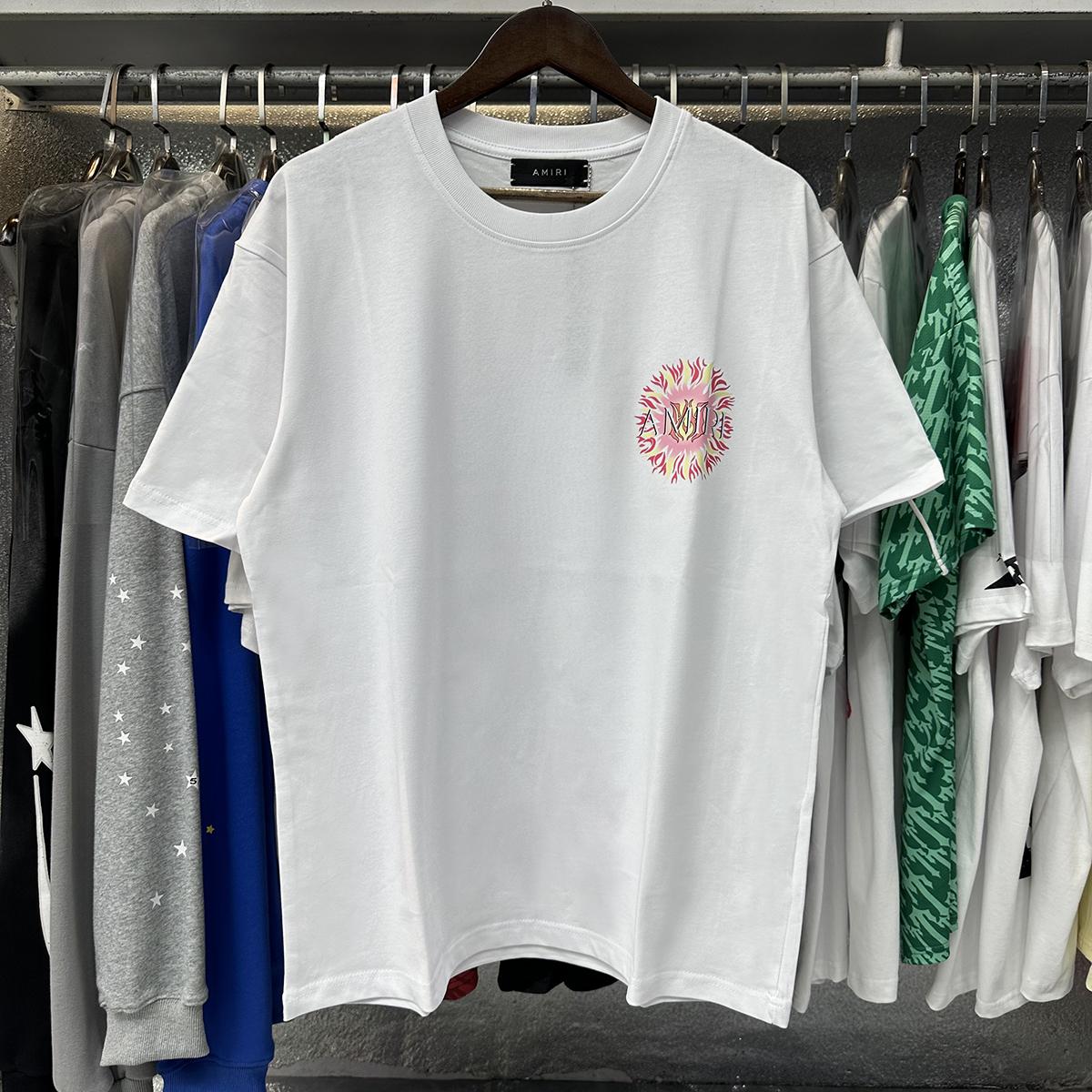 Футболка Amiri Frontside Small Print Sun "White" фото № 3