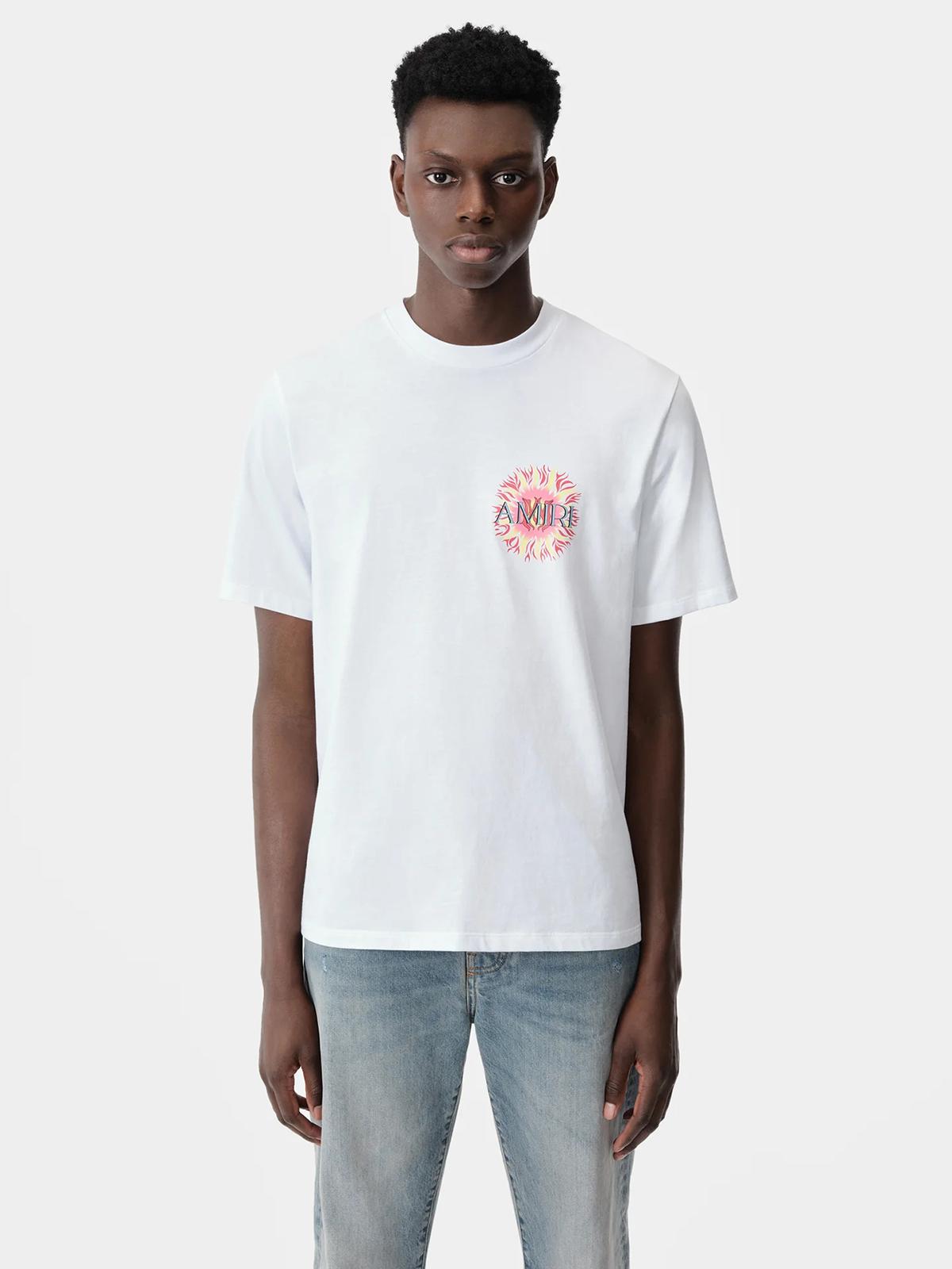 Футболка Amiri Frontside Small Print Sun "White" фото № 2