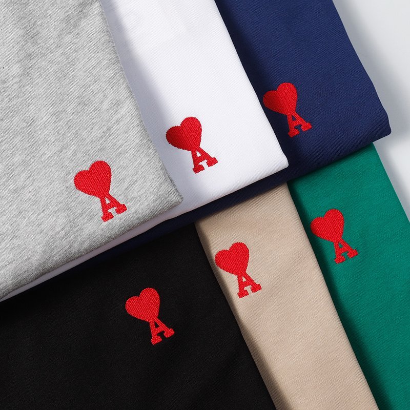 Футболка Amiri Small Red Heart "Beige/Brown" фото № 2