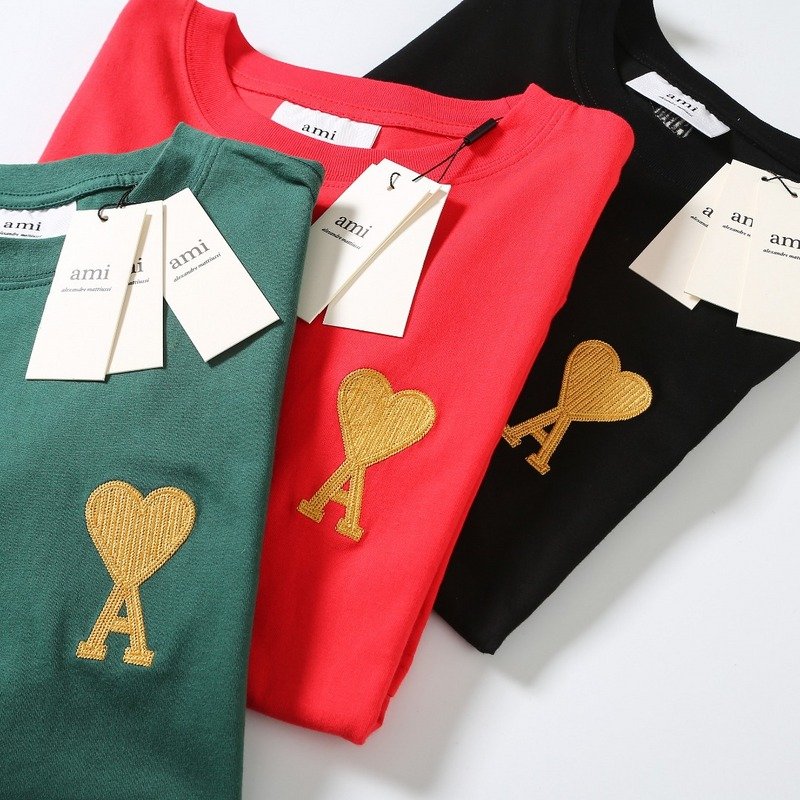 Футболка Amiri Yellow Heart Logo "Black" фото № 3