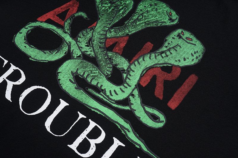 Футболка Amiri Trouble "Black" фото № 4