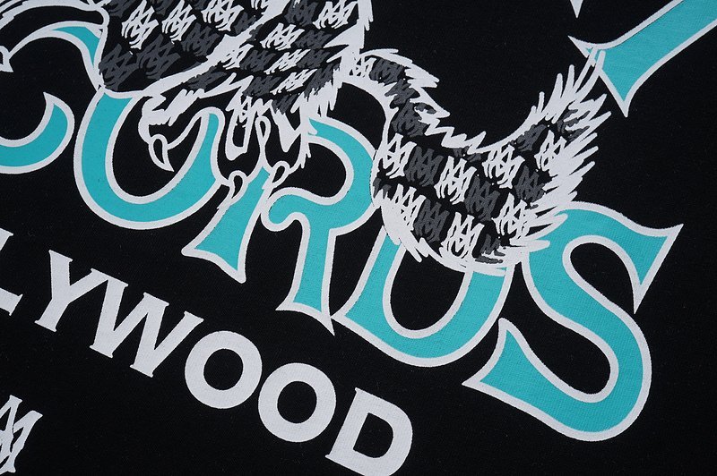 Футболка Amiri Print Wolf Text Hollywood "Black" фото № 4