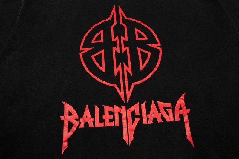 Футболка Balenciaga Gothic Style "Black" фото № 4