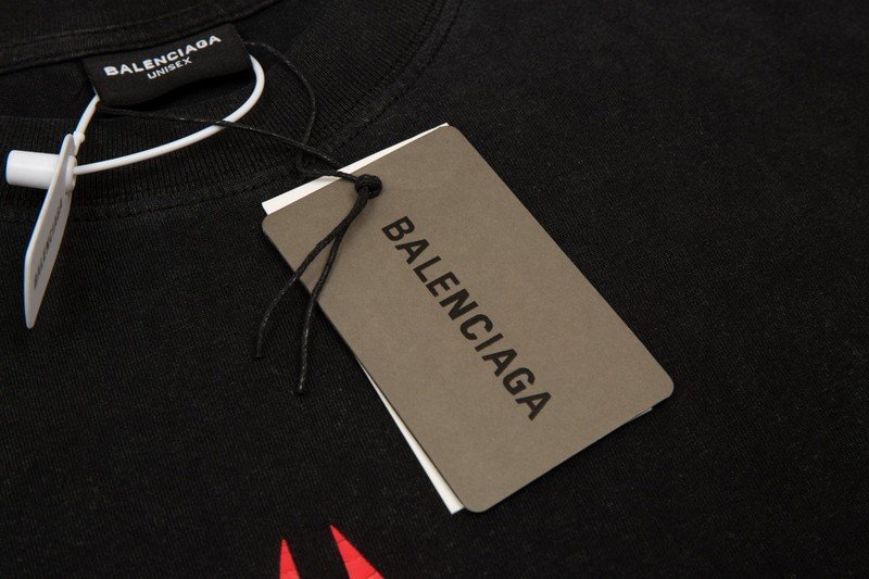 Футболка Balenciaga Gothic Style "Black" фото № 7
