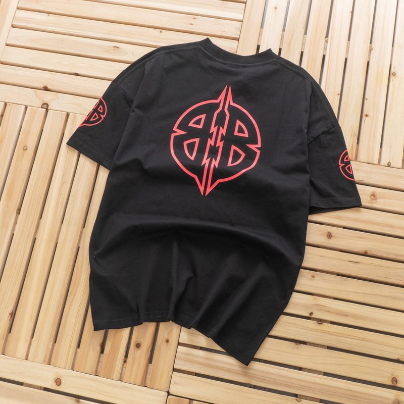 Футболка Balenciaga Metal BB "Black" фото № 2