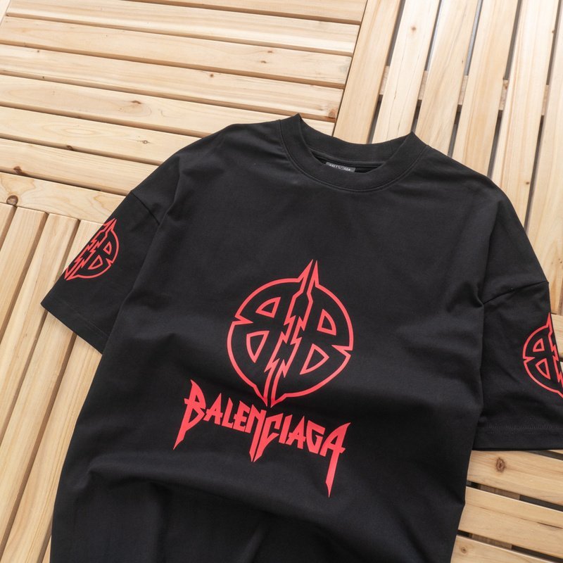 Футболка Balenciaga Metal BB "Black" фото № 8