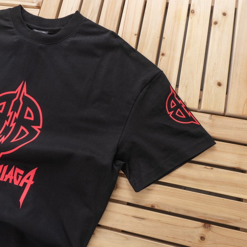 Футболка Balenciaga Metal BB "Black" фото № 5