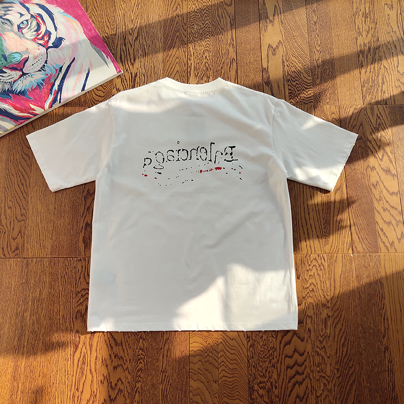 Футболка Balenciaga Big Logo With Waves "White" фото № 2