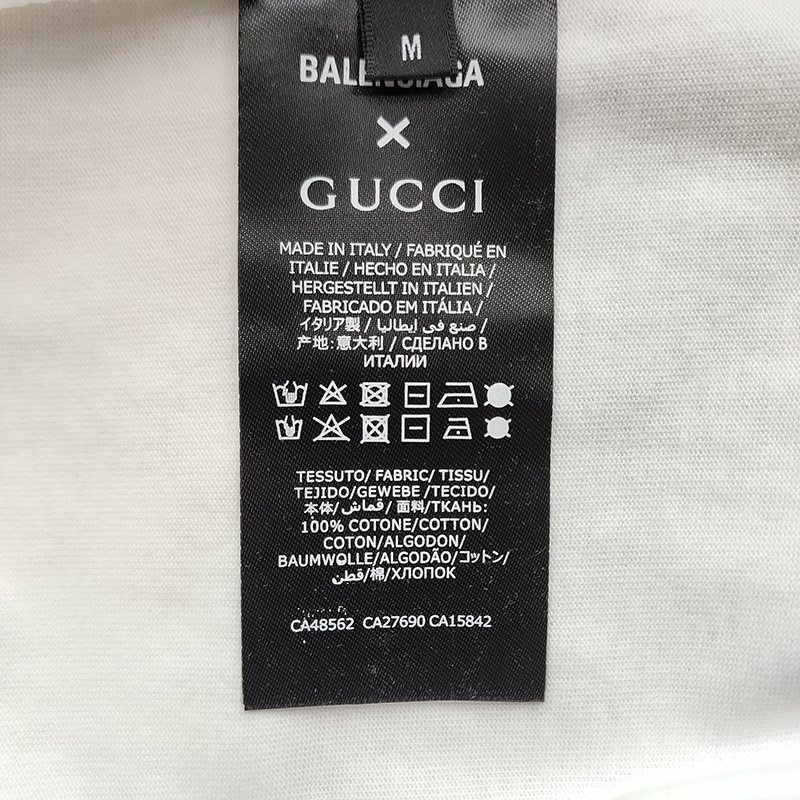 Футболка Balenciaga X Gucci Collaboration "White" фото № 2