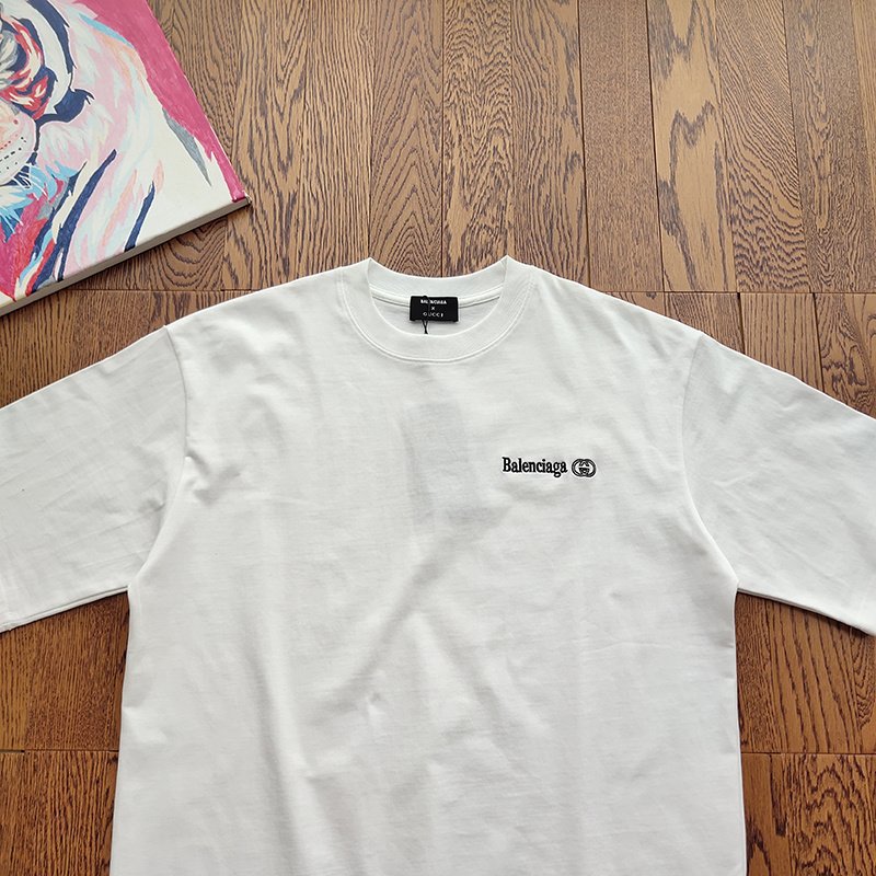Футболка Balenciaga X Gucci Collaboration "White" фото № 8