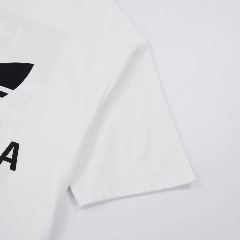 Футболка Balenciaga X Adidas With Logo And Greeting "White" фото № 2