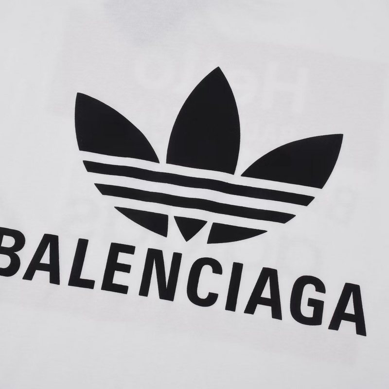 Футболка Balenciaga X Adidas With Logo And Greeting "White" фото № 4