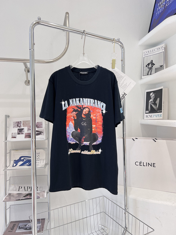 Футболка Balenciaga La Nakamurance "Black" фото № 7