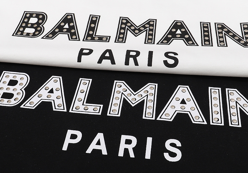 Футболка Balmain Glitter Logo "White" фото № 2
