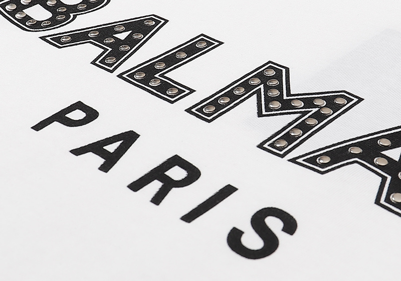 Футболка Balmain Glitter Logo "White" фото № 3