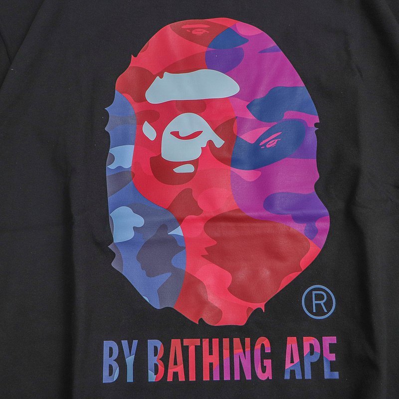 Футболка Bape Tricolor Big Front Logo "Black" фото № 3