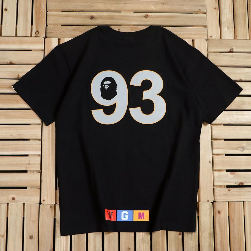 Футболка Bape Front And Back Inscription 93 "Black" фото № 2