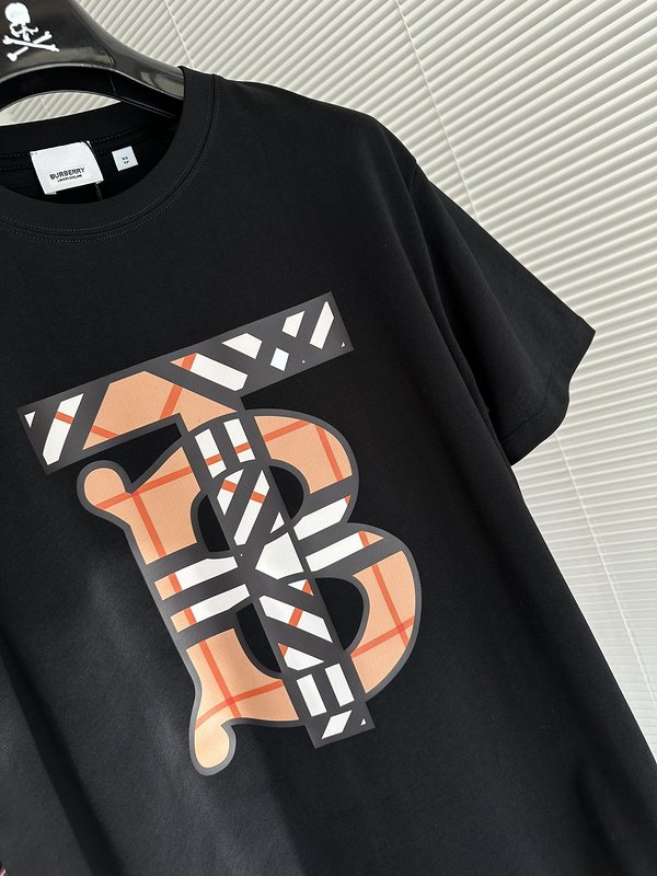 Футболка Burberry Checkered Logo Print "Black" фото № 3