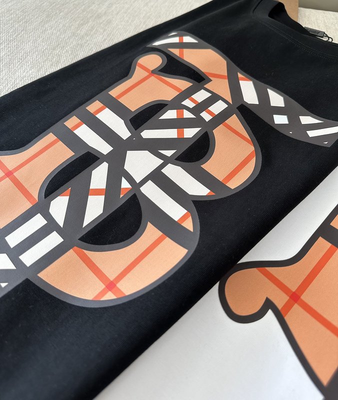 Футболка Burberry Checkered Logo Print "Black" фото № 4