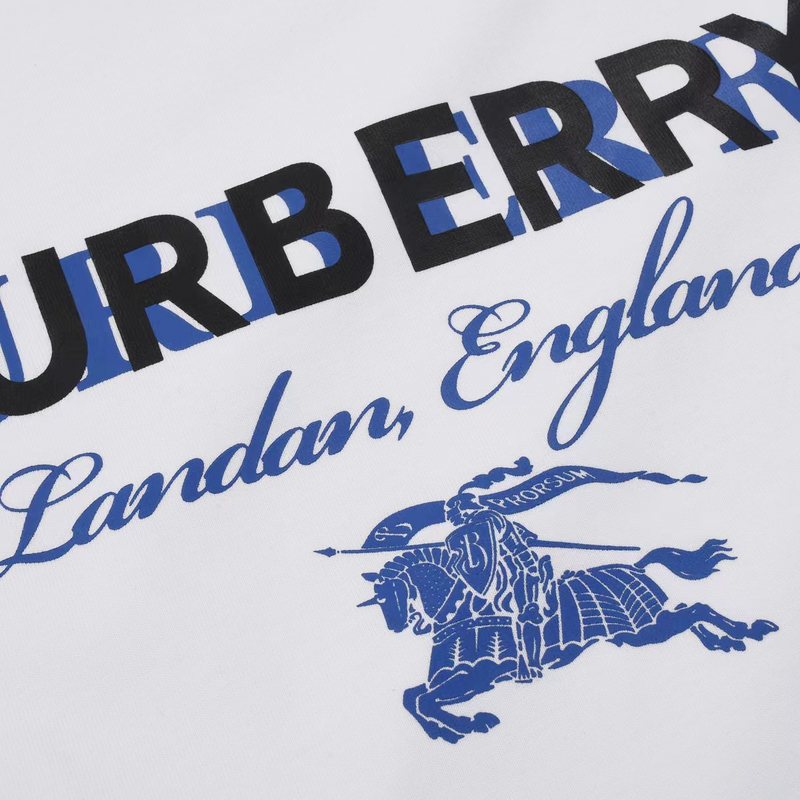 Футболка Burberry With Blue Rider And Text Logo "White" фото № 6