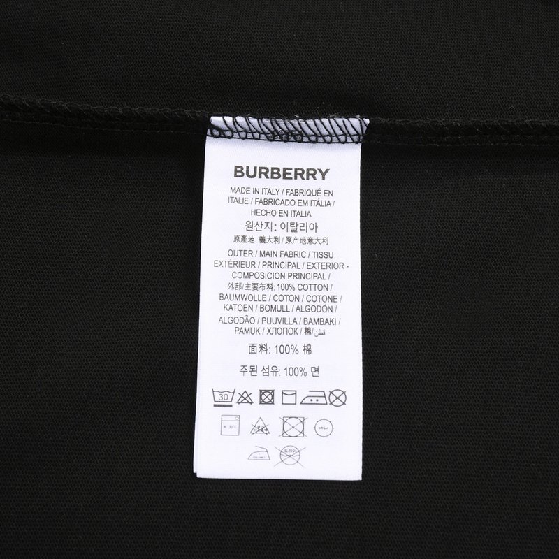 Футболка Burberry With Small Round Logo "Black" фото № 4