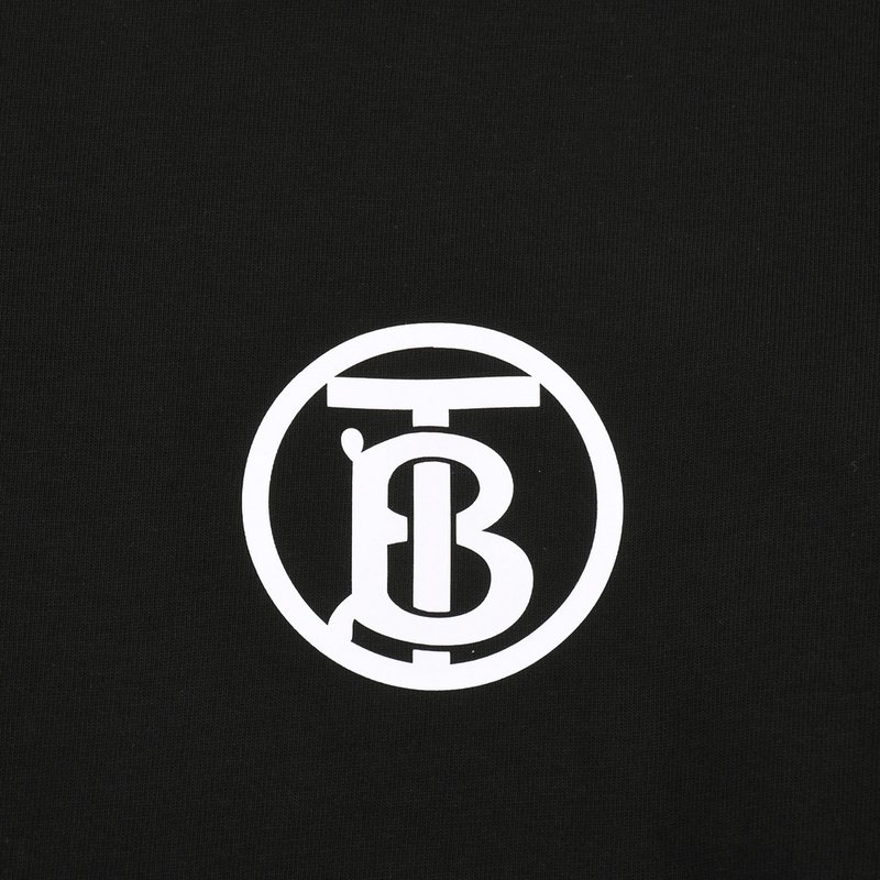 Футболка Burberry With Small Round Logo "Black" фото № 7