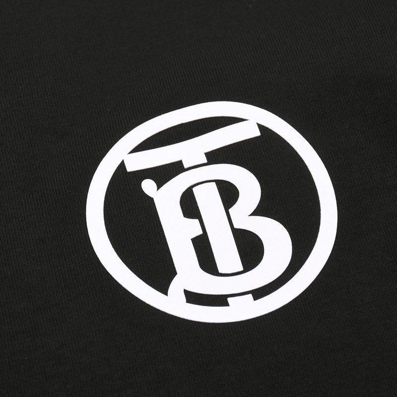 Футболка Burberry With Small Round Logo "Black" фото № 8