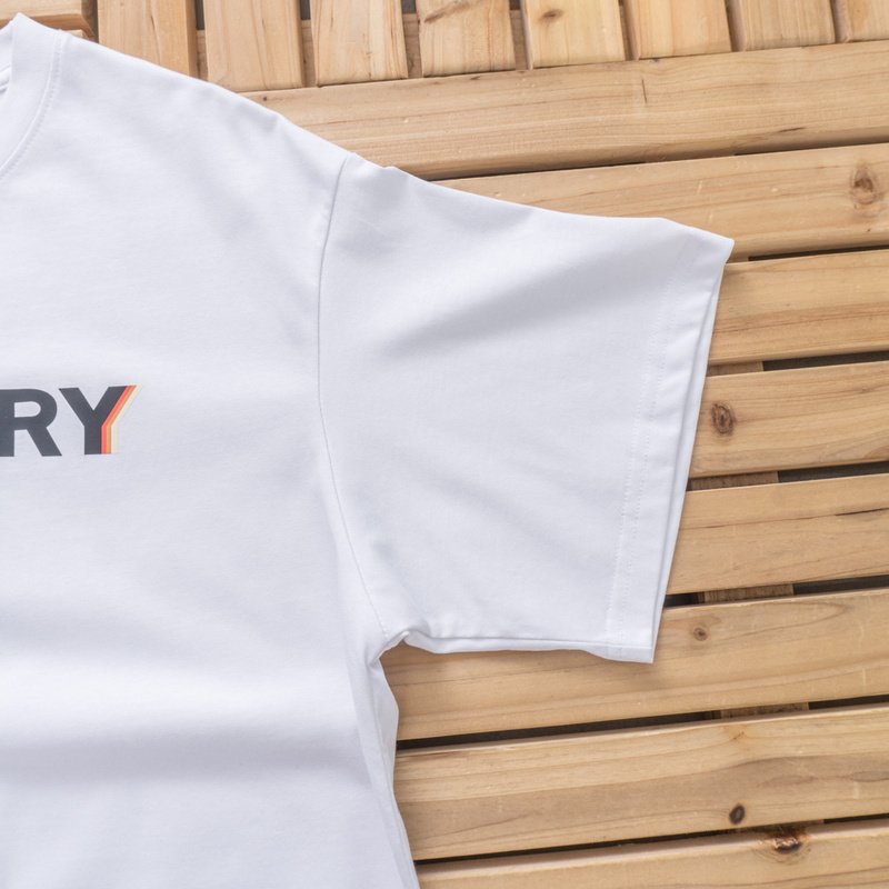 Футбола Burberry Logo Inscription With Side Borders "White" фото № 4