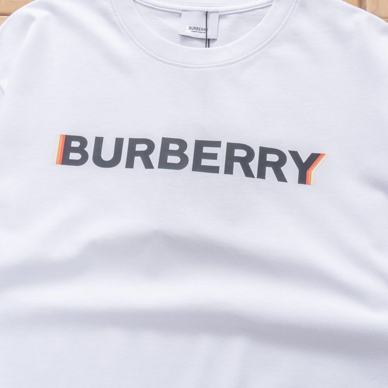 Футбола Burberry Logo Inscription With Side Borders "White" фото № 3