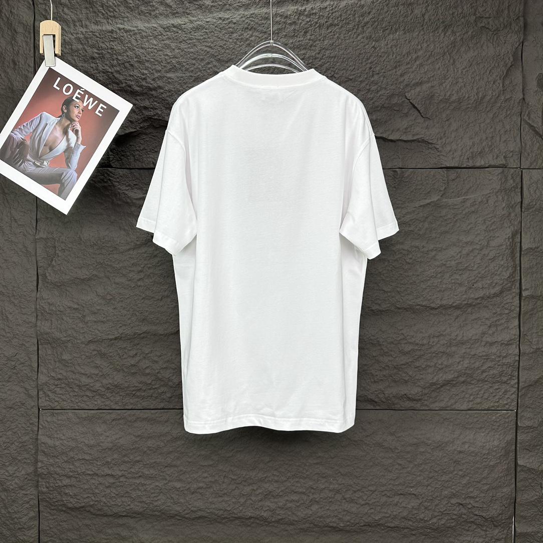 Футболка Burberry Frontside Print Big Black Warrior On The Horse "White" фото № 2