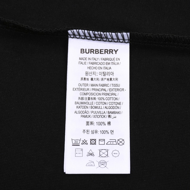 Футболка Burberry With The Brand Name "Black" фото № 3