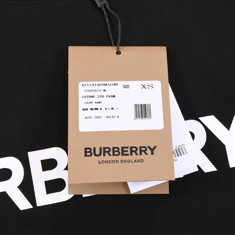 Футболка Burberry With The Brand Name "Black" фото № 5