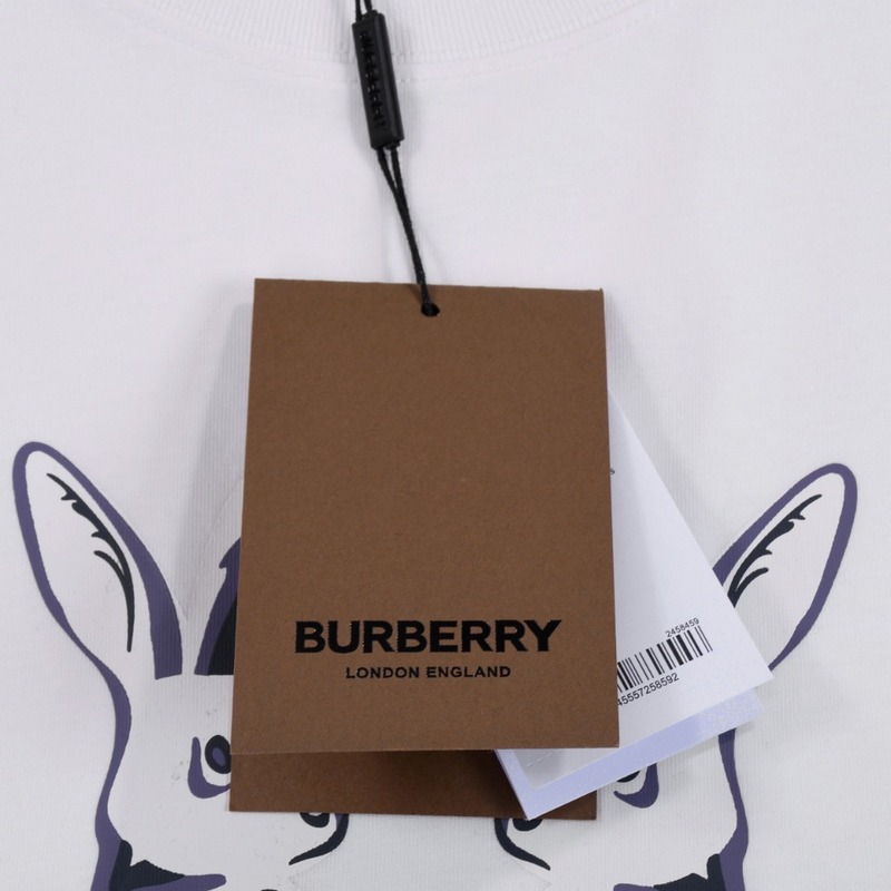 Футболка Burberry Pair Of Rabbits Print "White" фото № 6