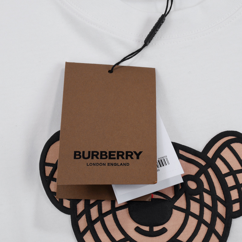 Футболка Burberry With Bright Inscription And Toy Print "White" фото № 2