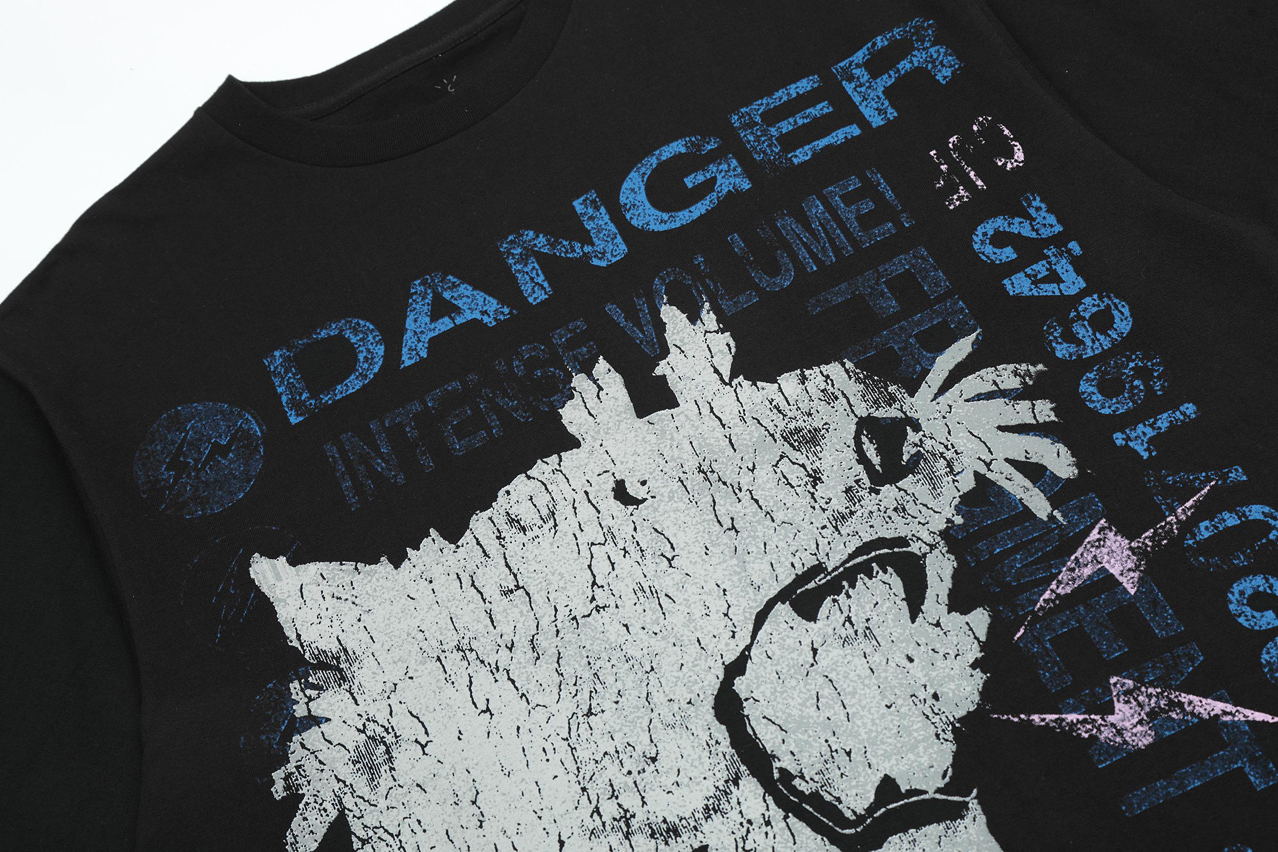 Футболка Cactus Jack Merch Danger Untense Volume "Black" фото № 6