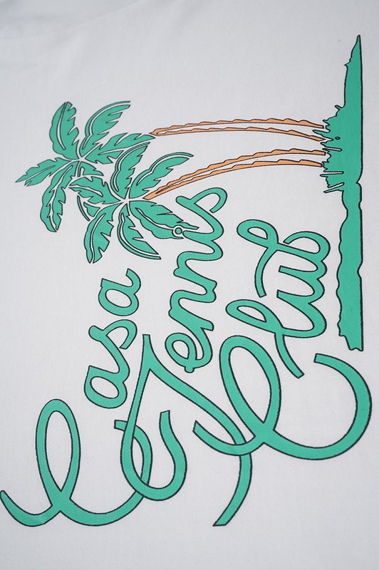 Футболка Casablanca Big Palm Trees And Inscription Tennis Club "White" фото № 3