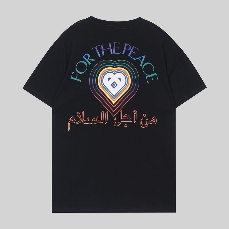 Футболка Casablanca Colorful Hearts Print "Black" фото № 2