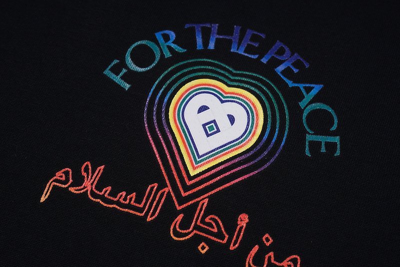 Футболка Casablanca Colorful Hearts Print "Black" фото № 5