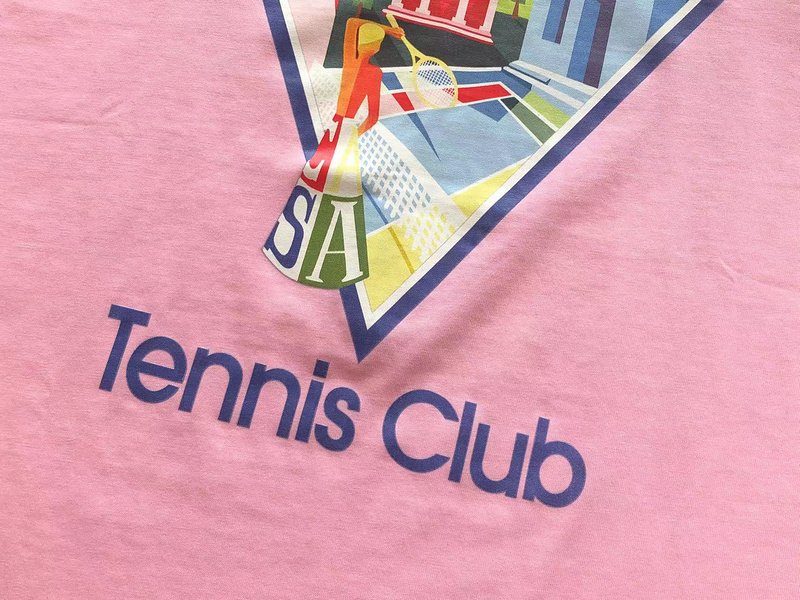 Футболка Casablanca Image Inside Triangle And Inscription Tennis Club "Pink" фото № 4