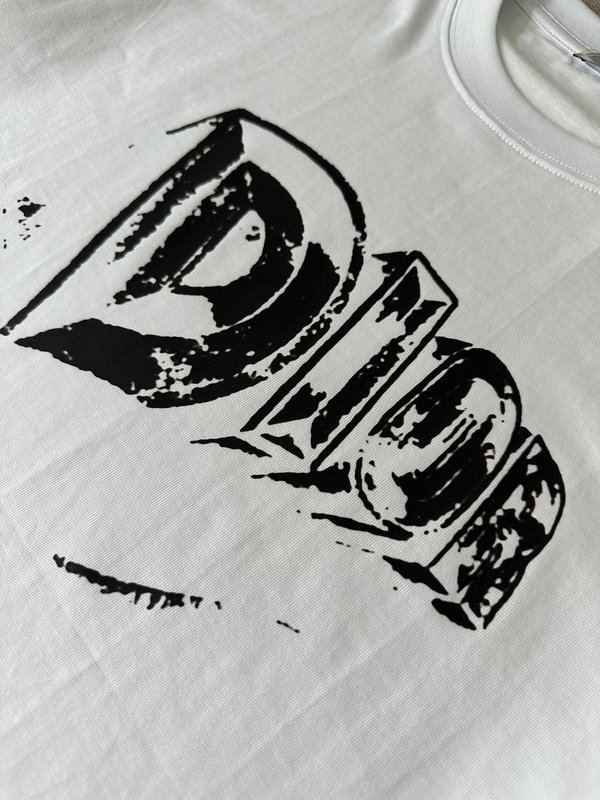 Футболка Christian Dior With Text Logo Print "White" фото № 2